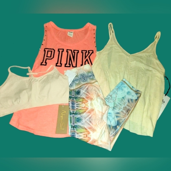 *NWTS* ALO TANK* FABLETIC BRALETTE* VICTORIA SECRETS* TANK ~ NIGAMA SOL SZ. MED - Picture 1 of 6